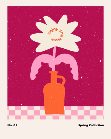 Pink Spring Flower Vase