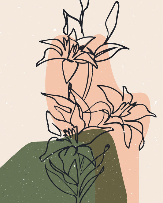Floral Line Abstract