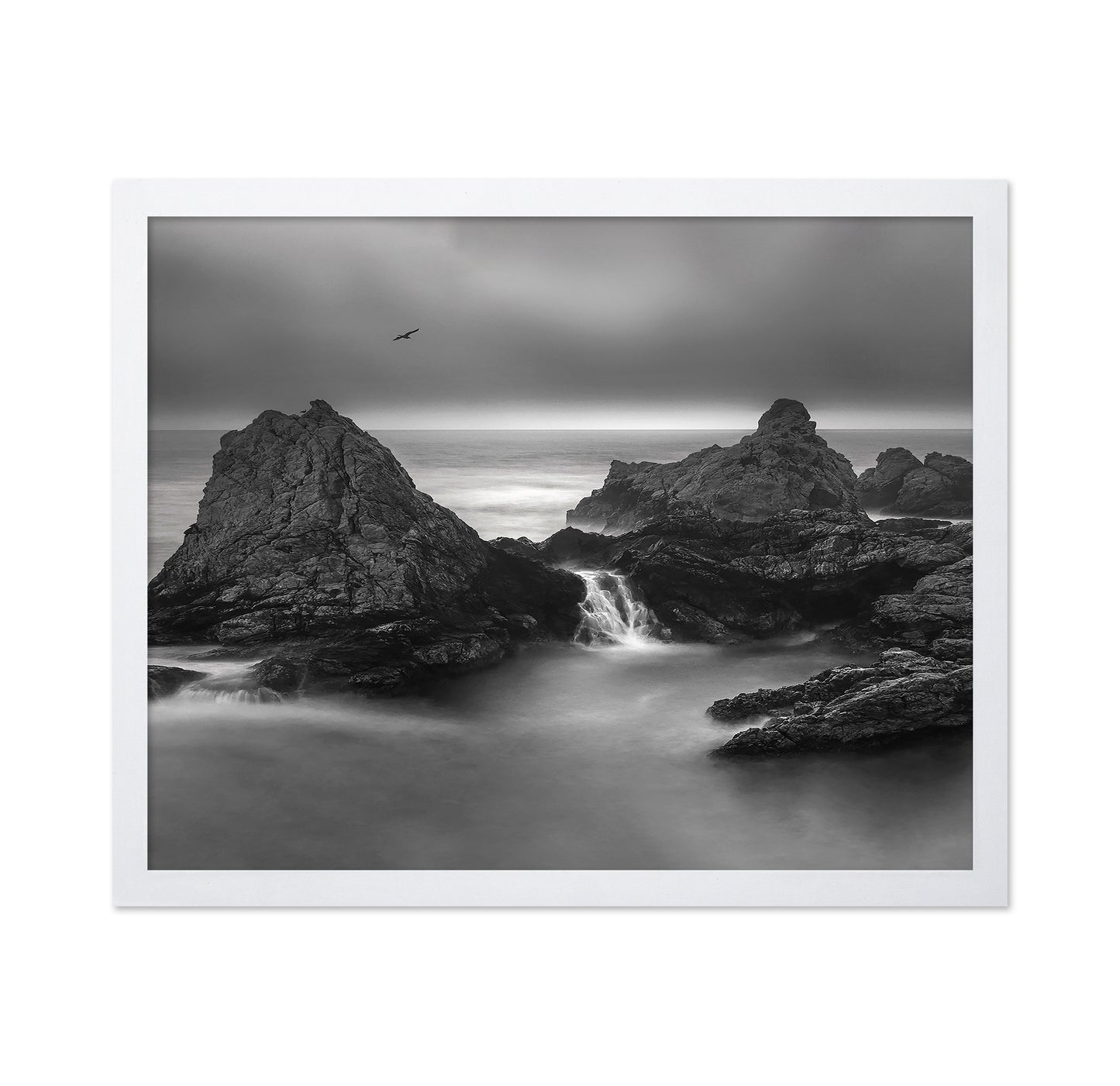 Misty Coastal Rocks