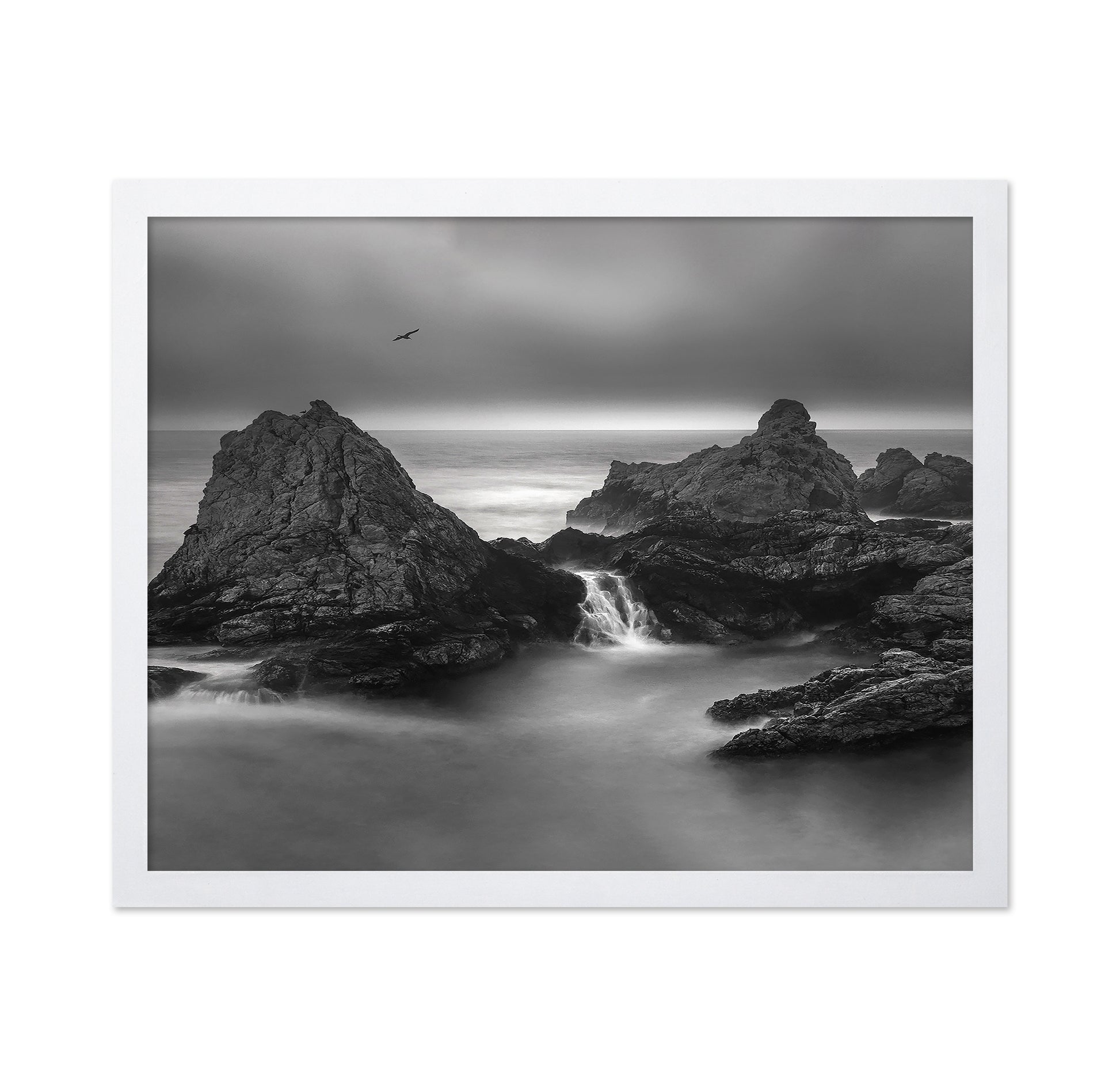 Misty Coastal Rocks