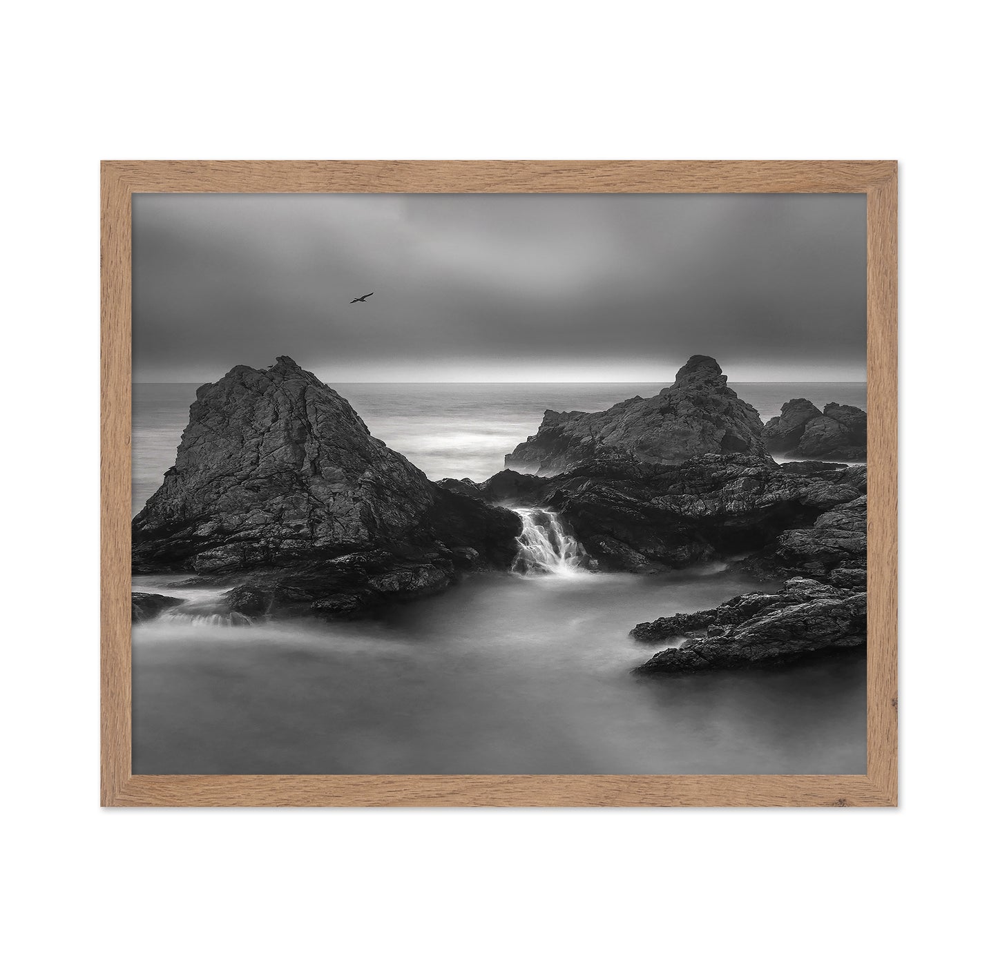 Misty Coastal Rocks