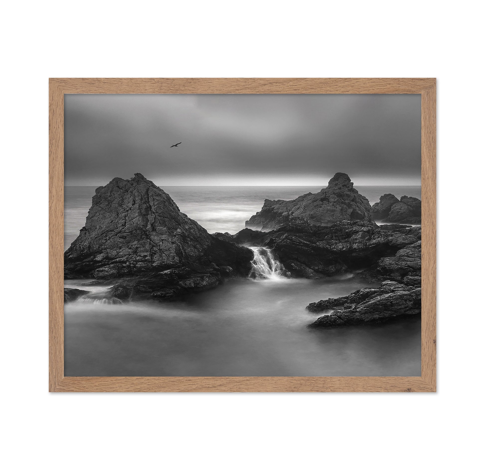 Misty Coastal Rocks