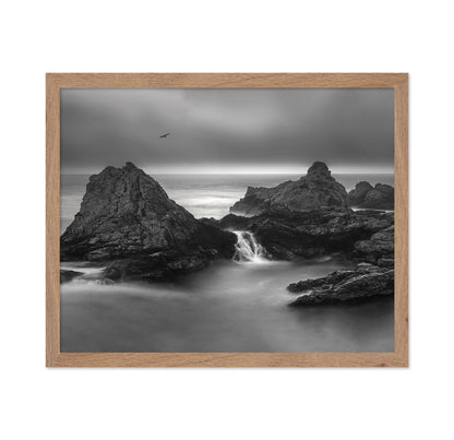 Misty Coastal Rocks