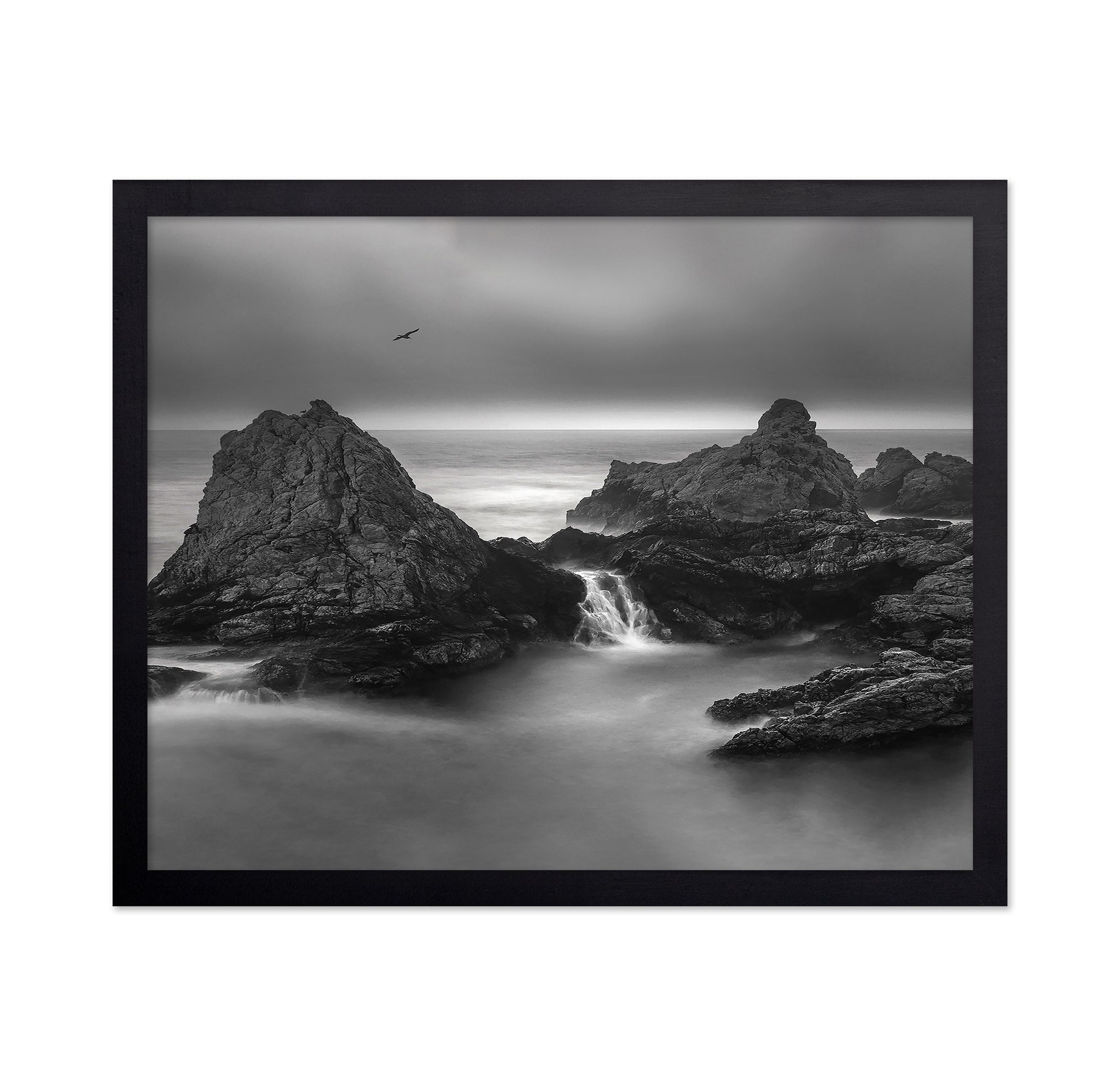 Misty Coastal Rocks