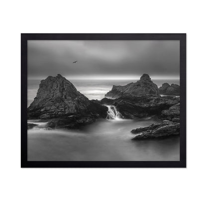 Misty Coastal Rocks
