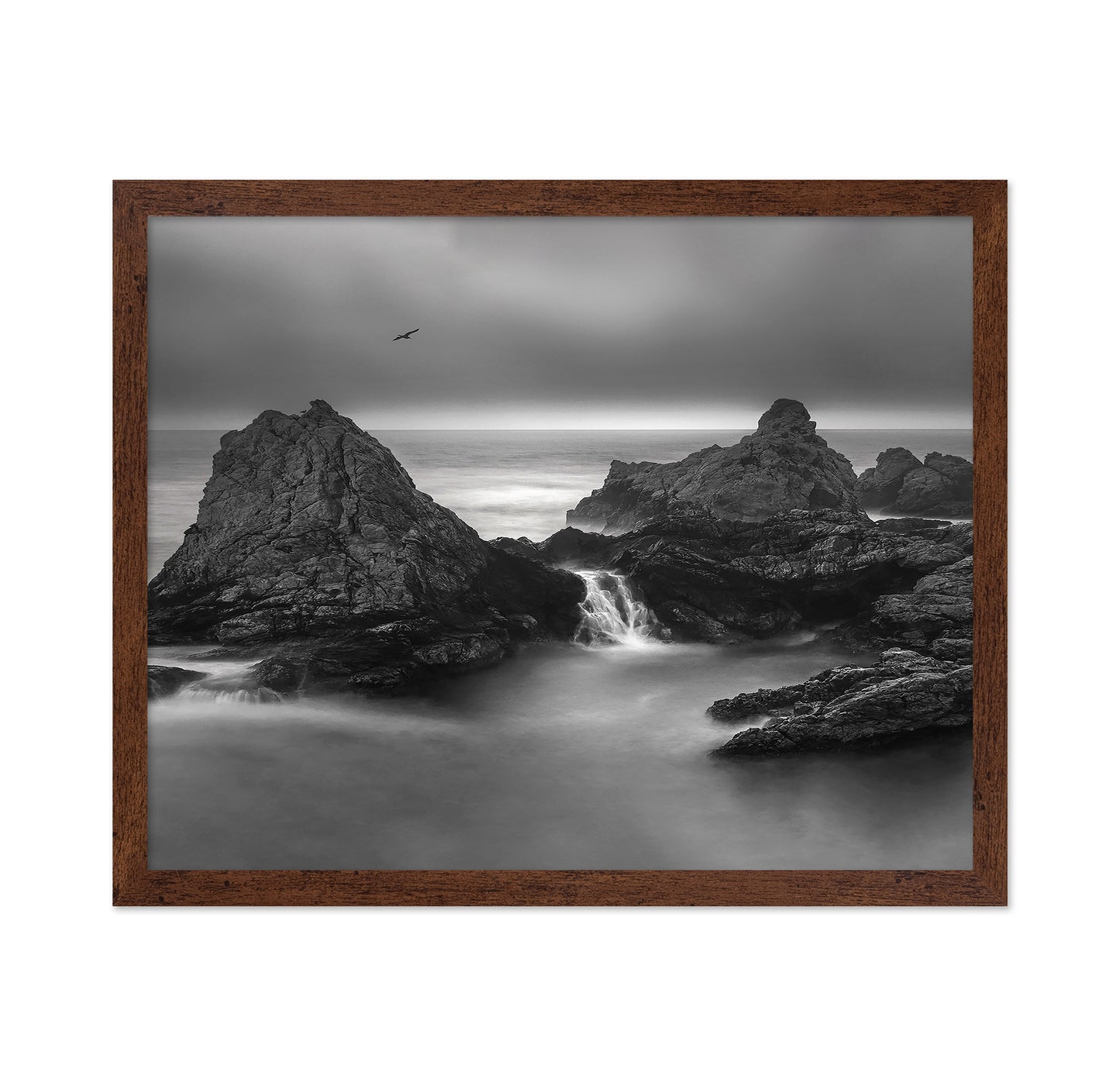 Misty Coastal Rocks