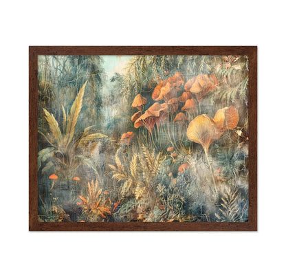 Vintage Tropical Jungle Mushrooms