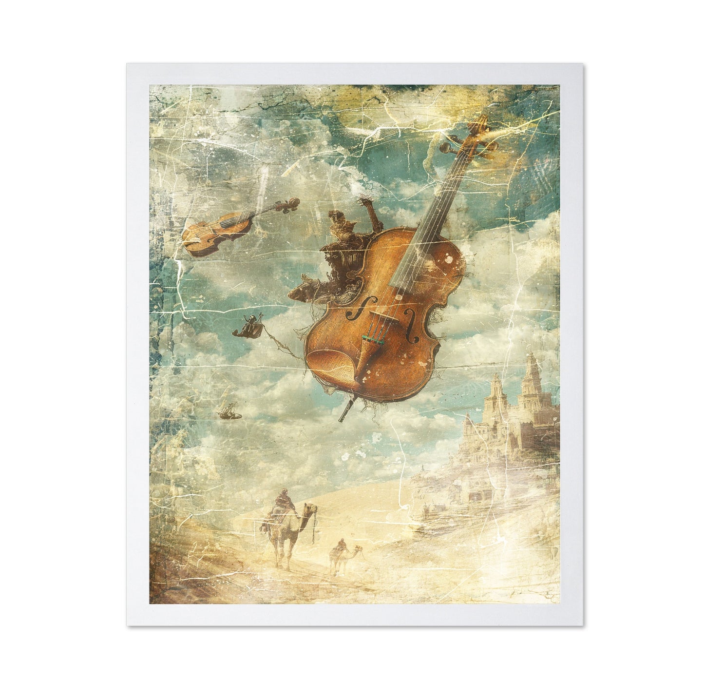 Surreal Floating Violin