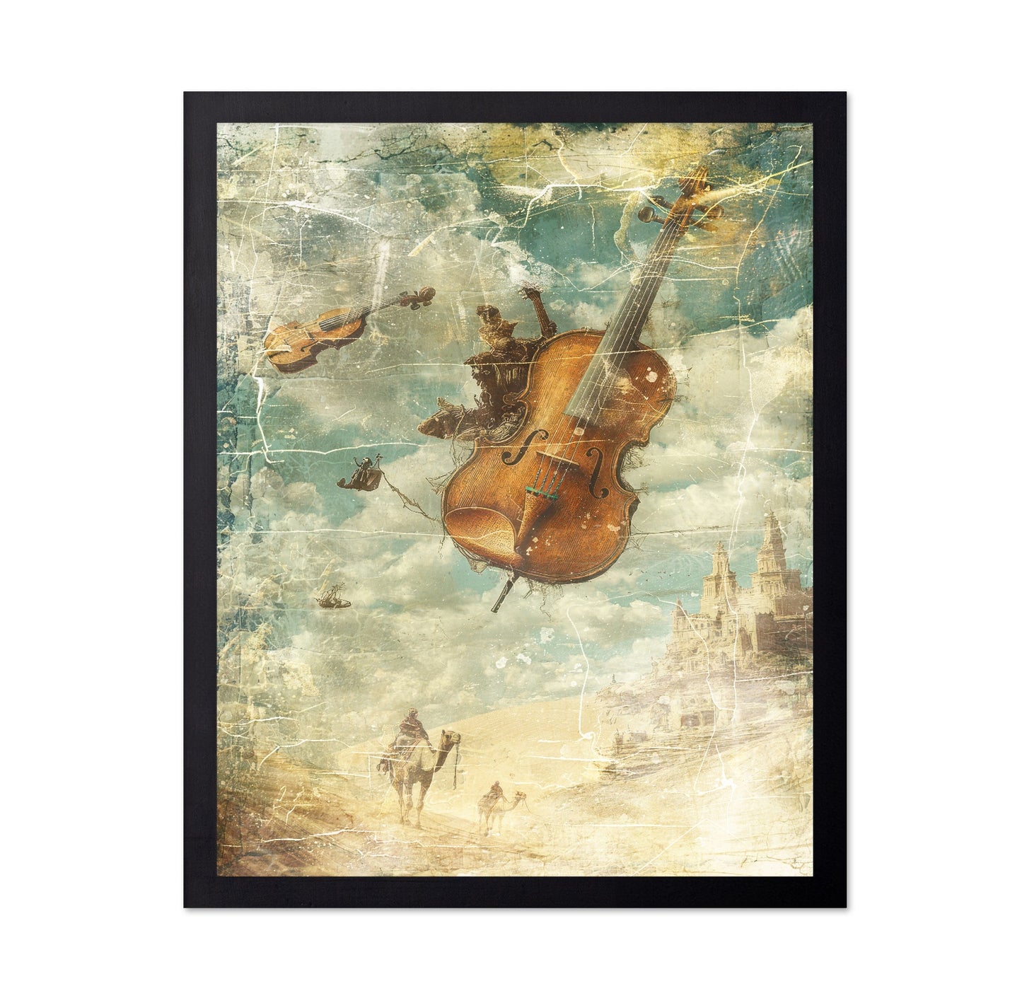 Surreal Floating Violin