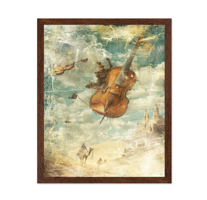 Surreal Floating Violin