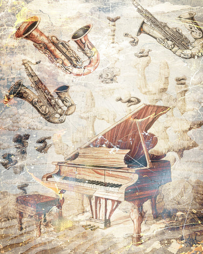 Surreal Vintage Piano