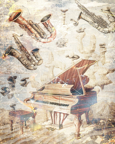 Surreal Vintage Piano