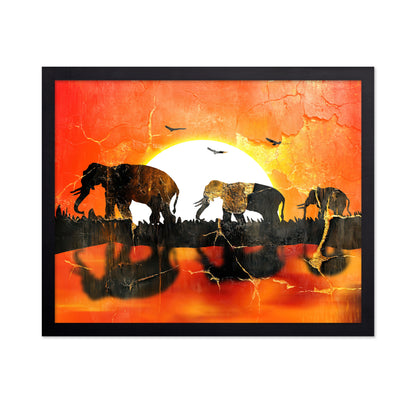 African Sunset Elephants
