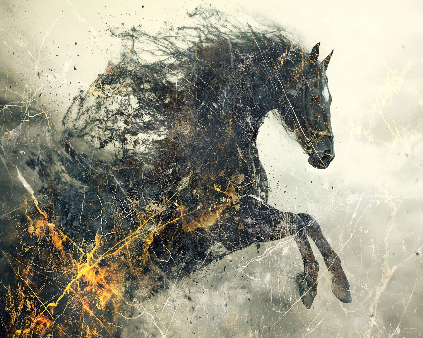 Abstract Running Horse