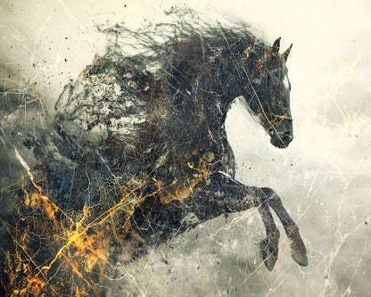 Abstract Running Horse