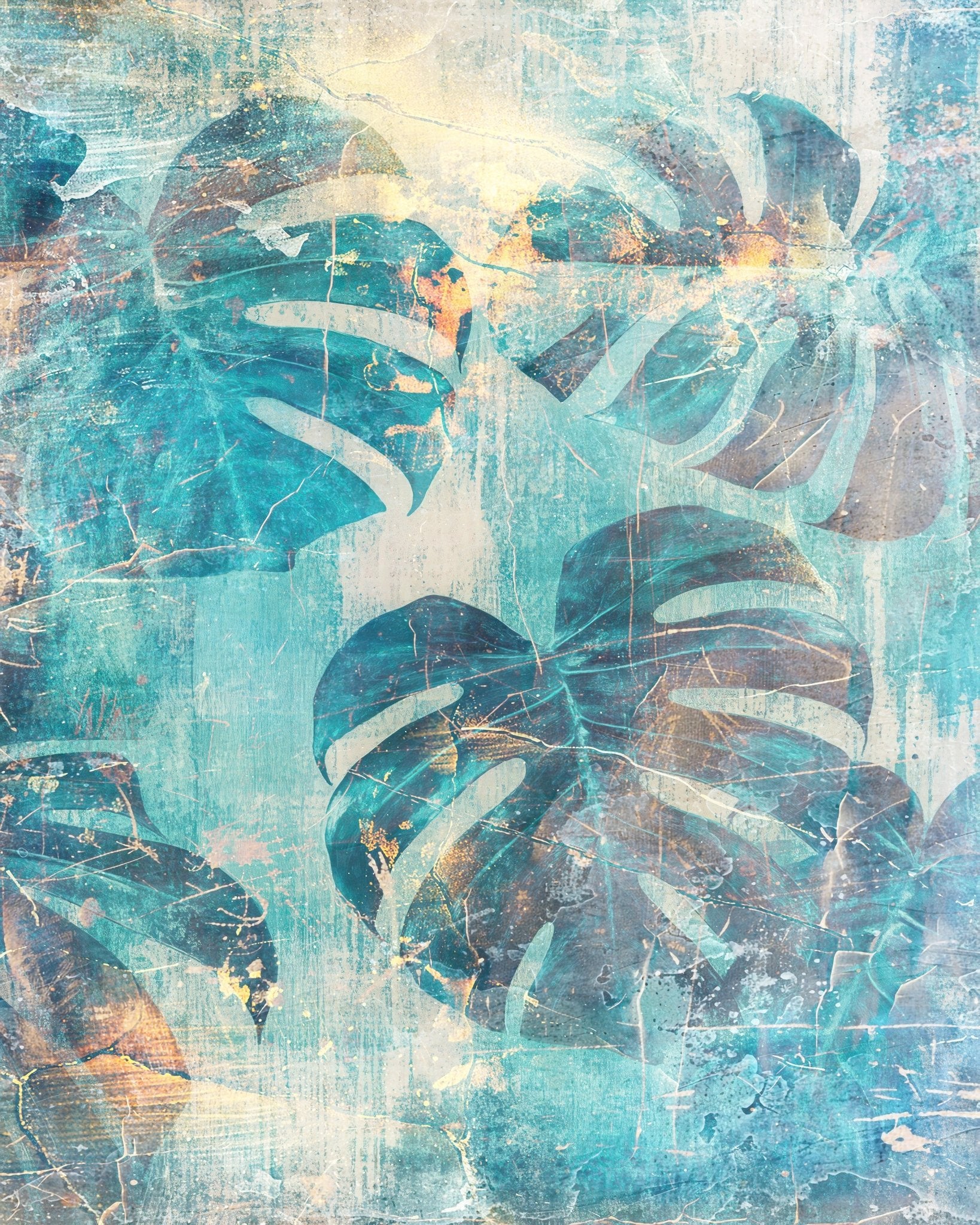 Abstract Monstera Leaves