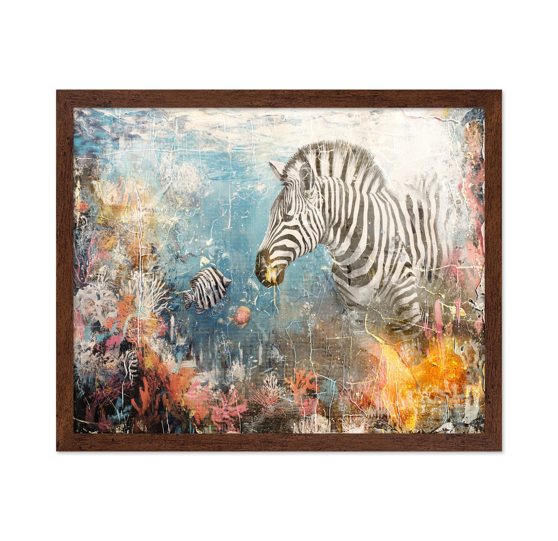 Surreal Zebra Ocean Scene