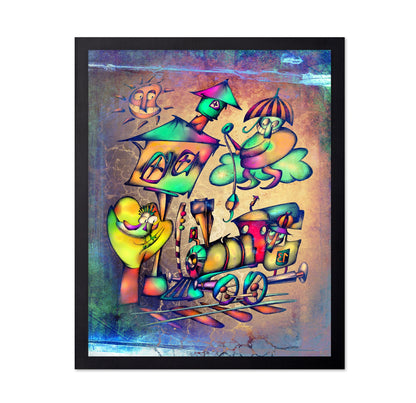 Whimsical Train Scene
