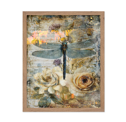 Vintage Dragonfly Floral