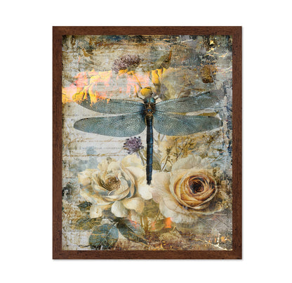 Vintage Dragonfly Floral