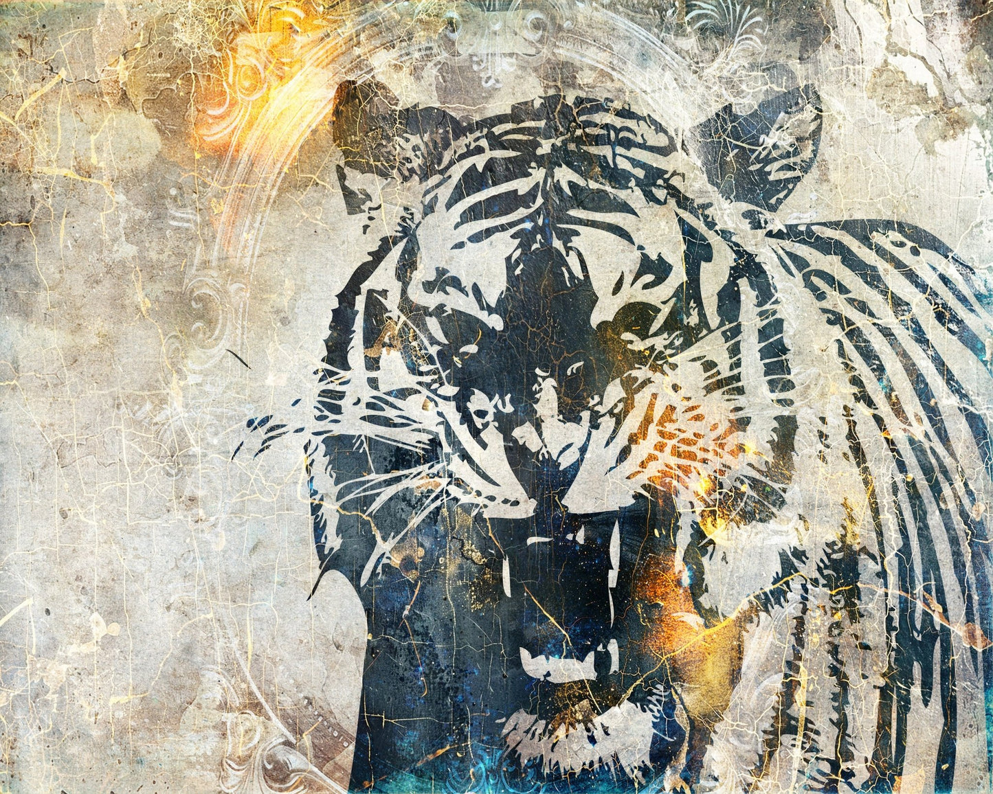 Vintage Tiger Collage
