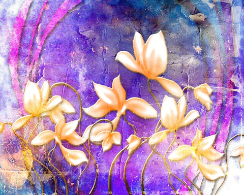 Purple Floral Abstract