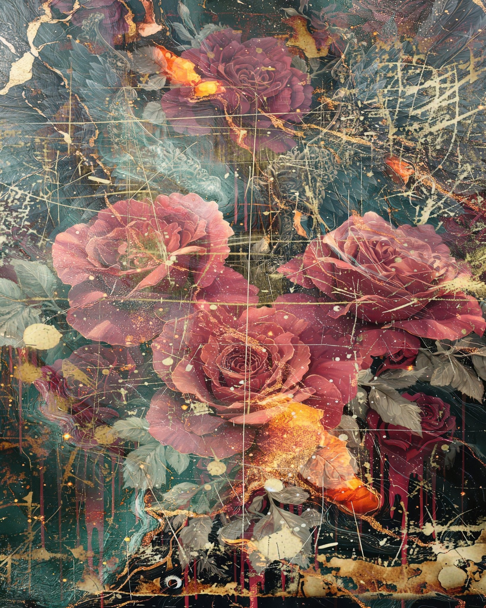 Gothic Rose Collage
