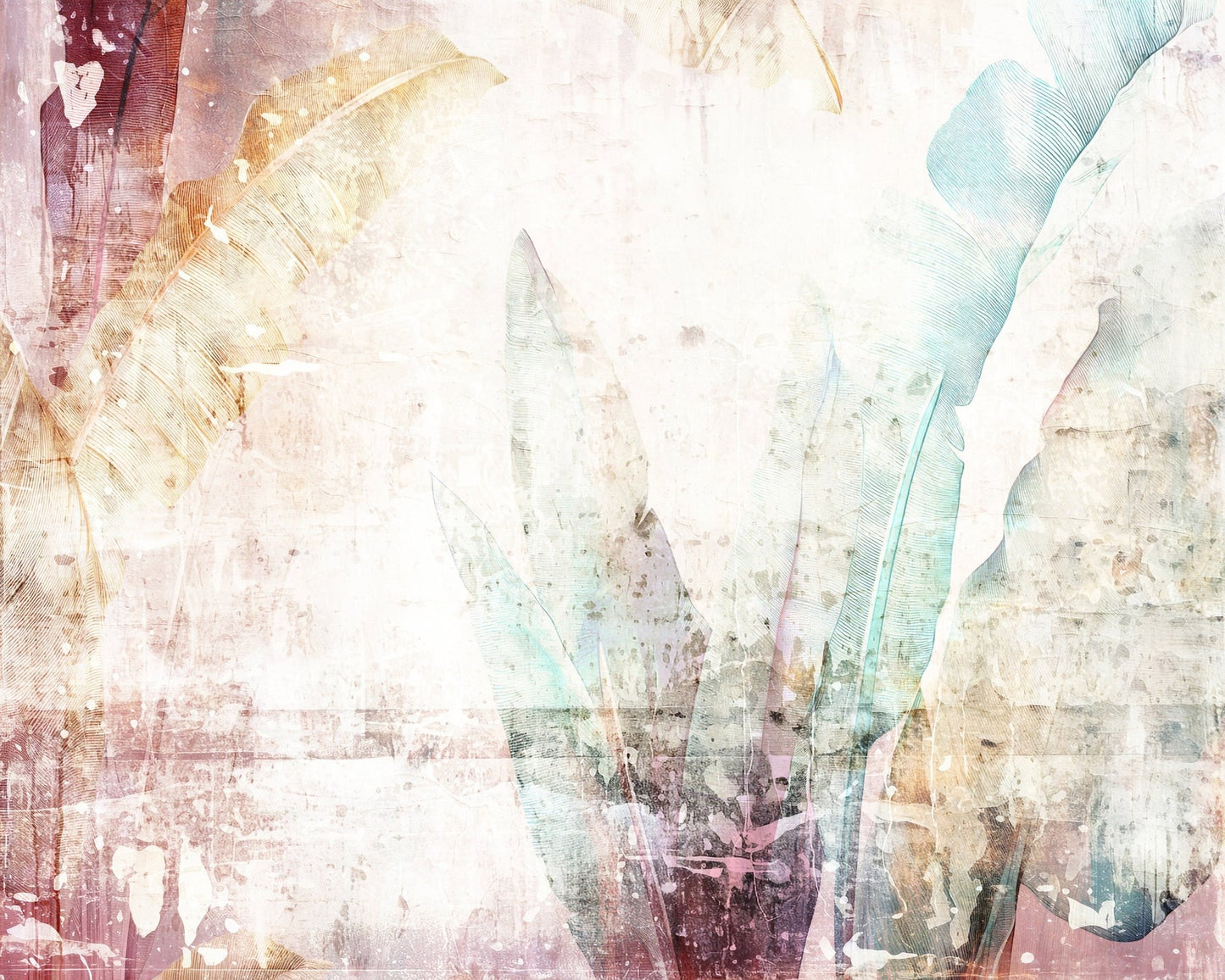 Soft Pastel Leaves