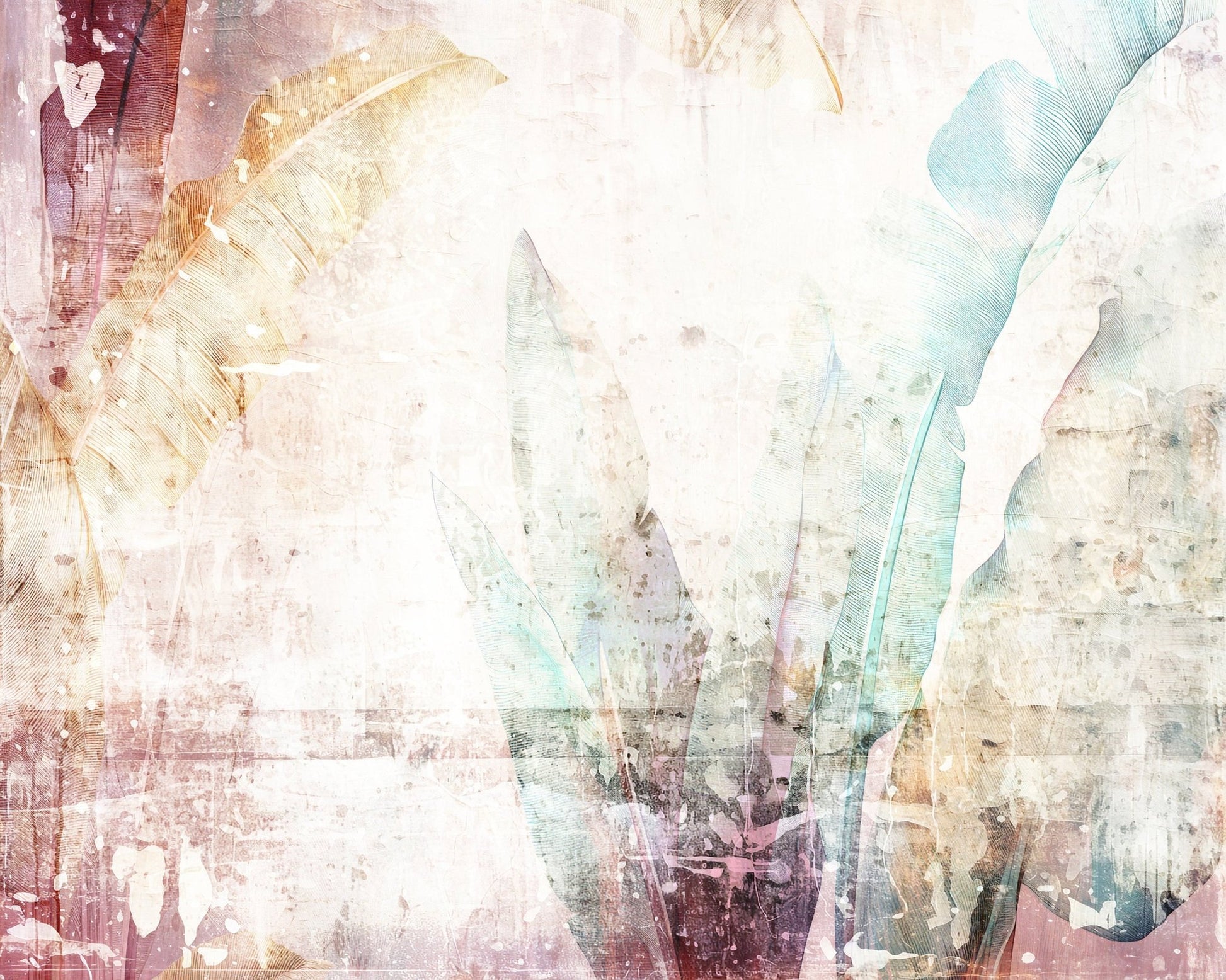 Soft Pastel Leaves