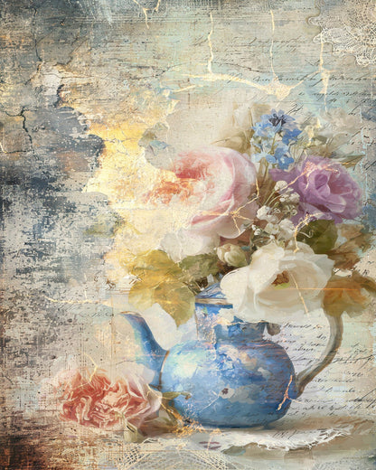 Vintage Floral Vase No1