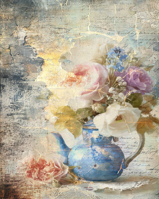 Vintage Floral Vase No1