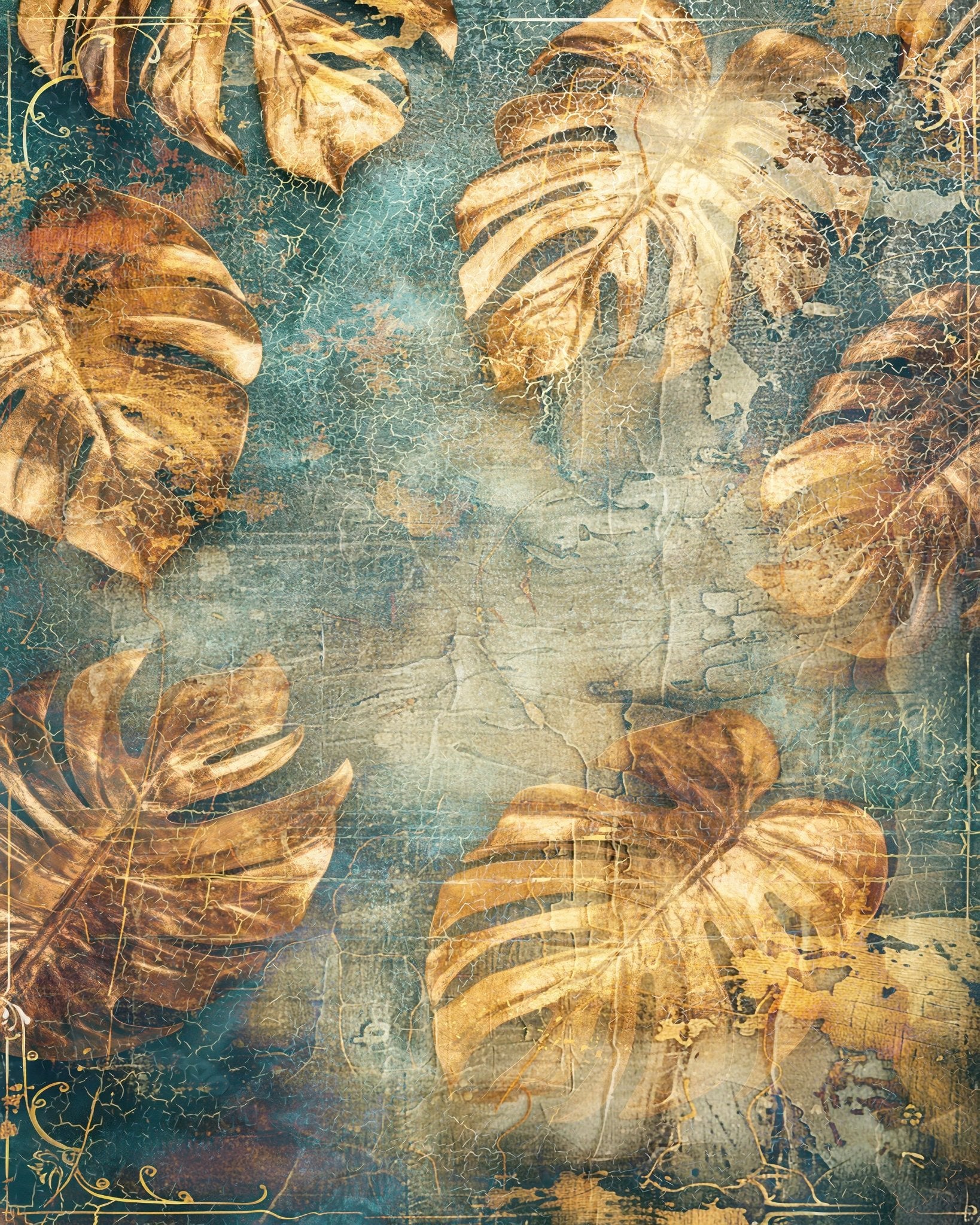Vintage Monstera Leaves No1