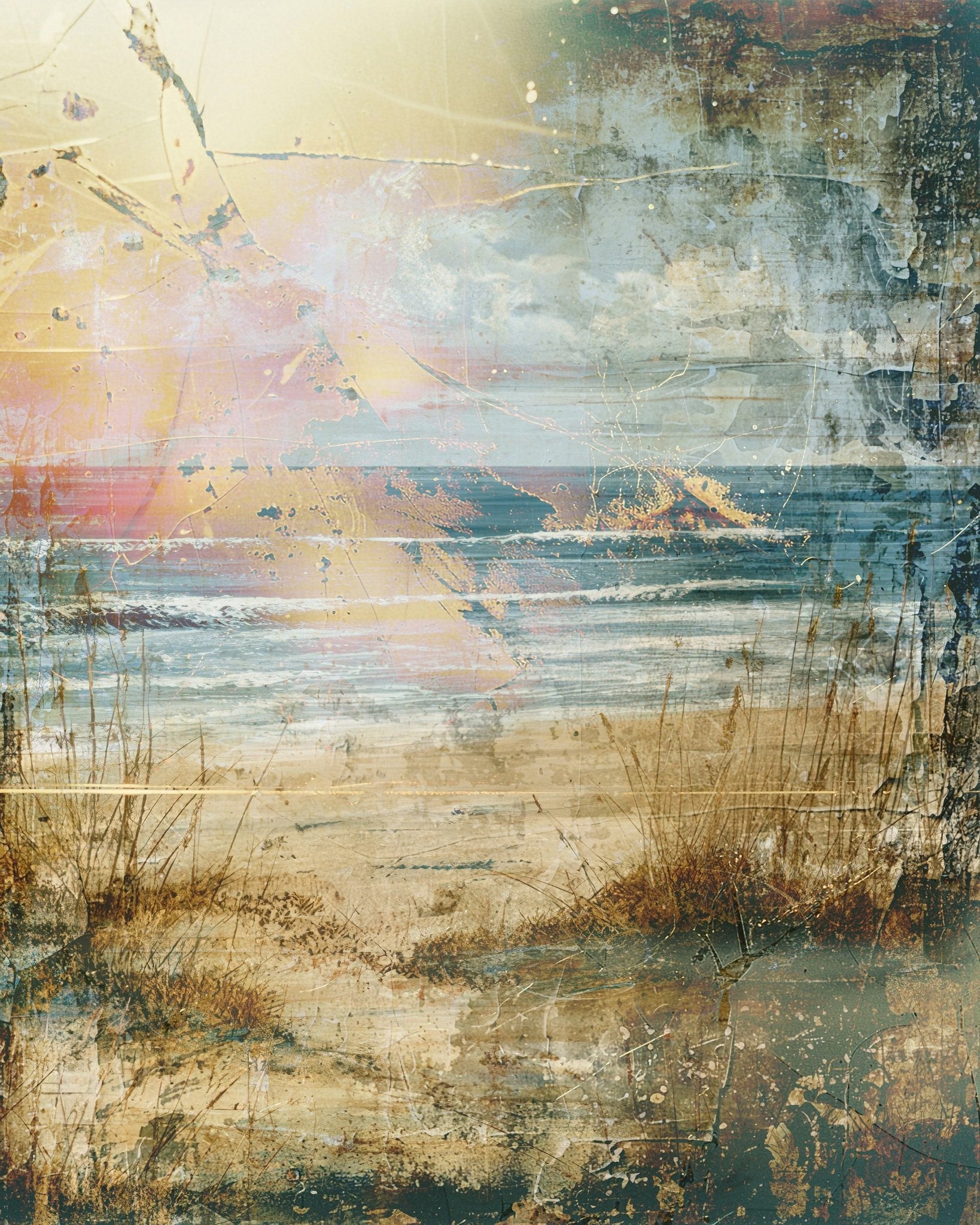 Vintage Beach Sunset