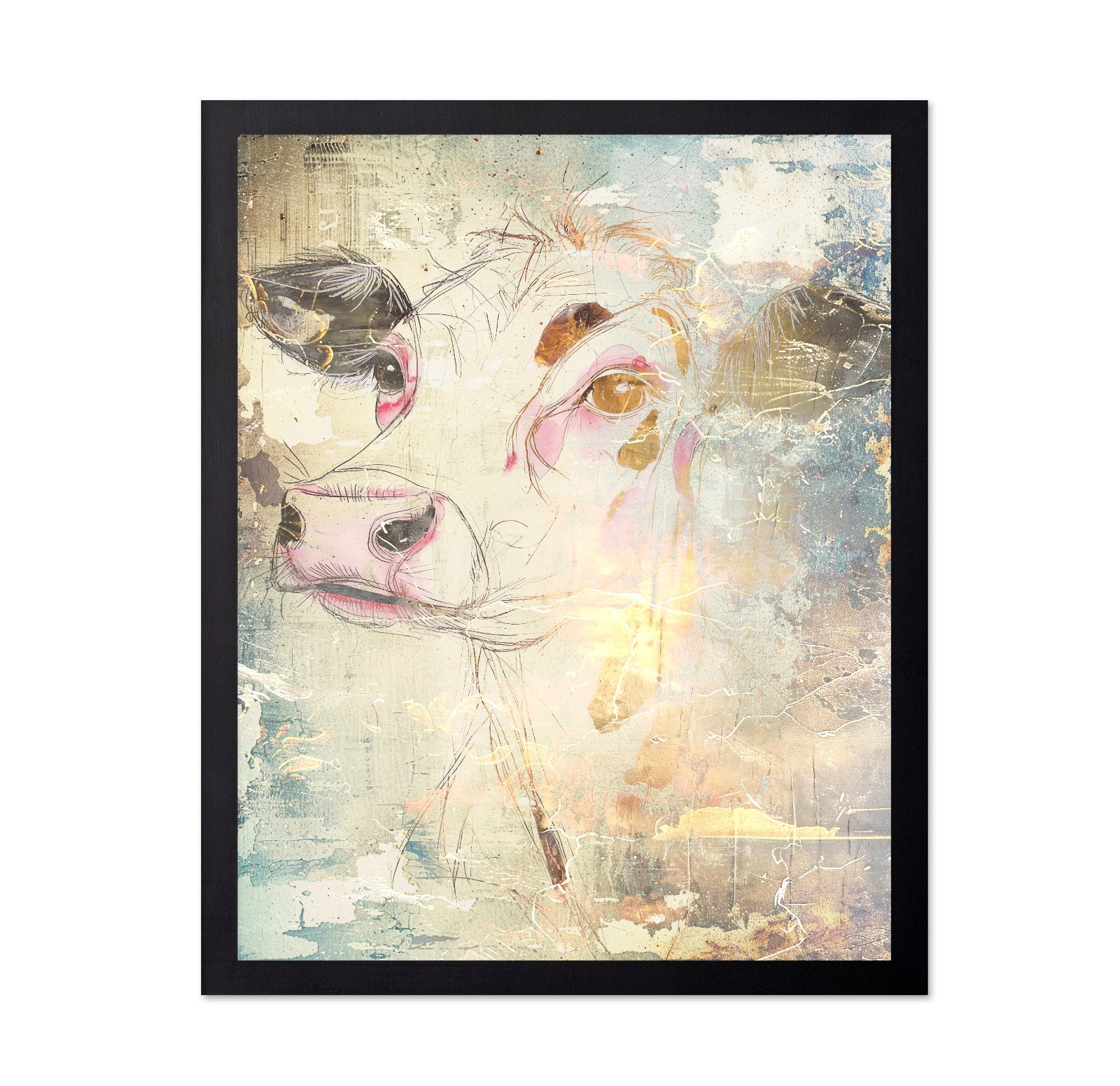 Abstract Cow Portrait