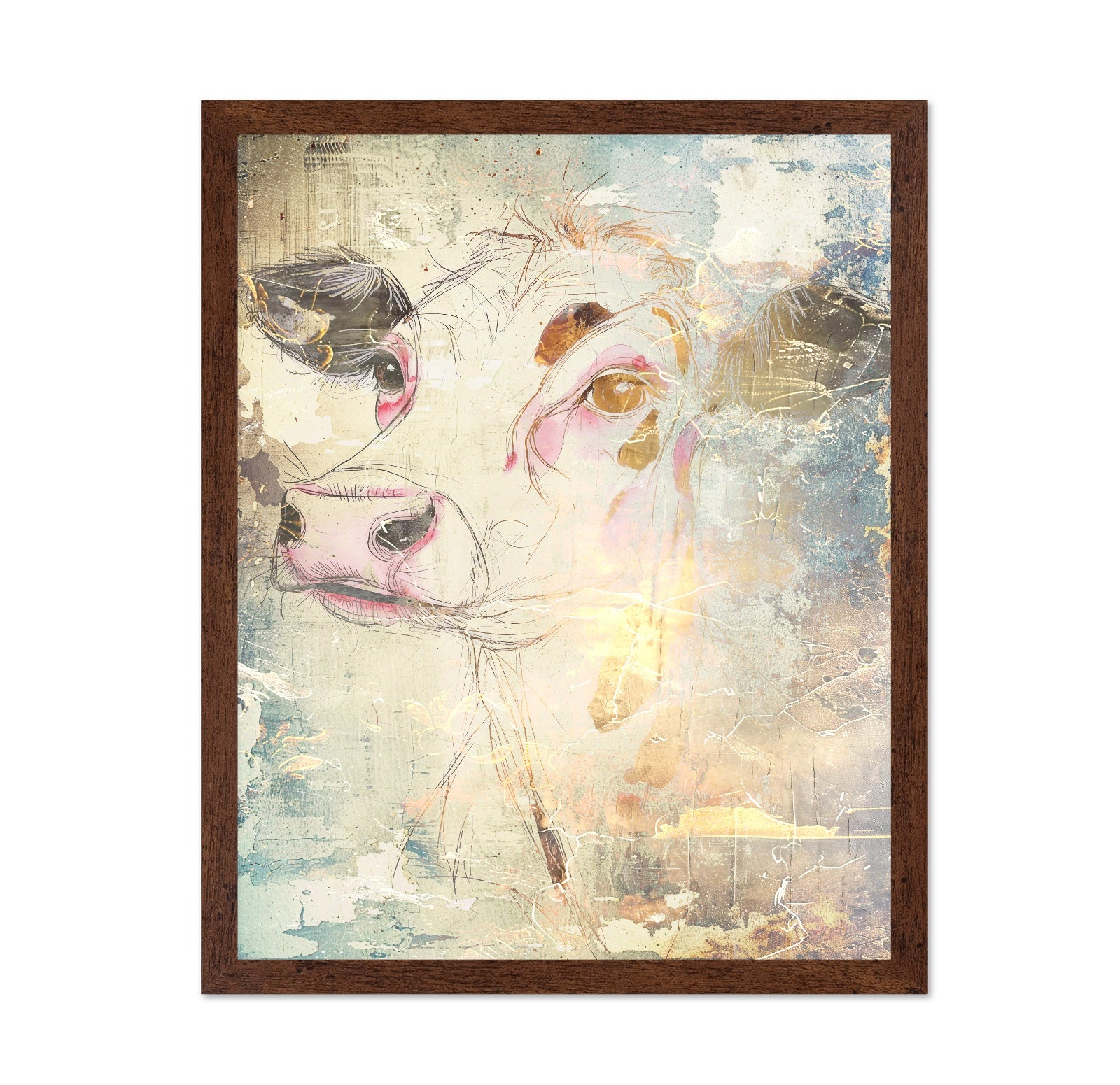 Abstract Cow Portrait
