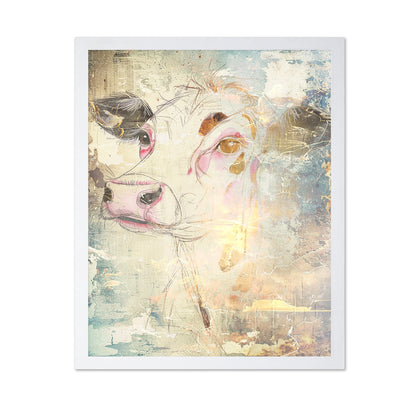 Abstract Cow Portrait