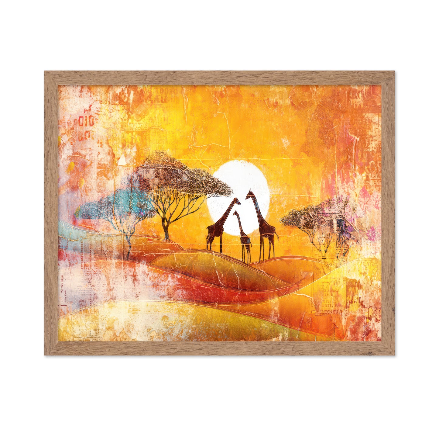 Giraffe Sunset Scene