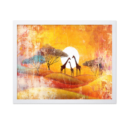 Giraffe Sunset Scene