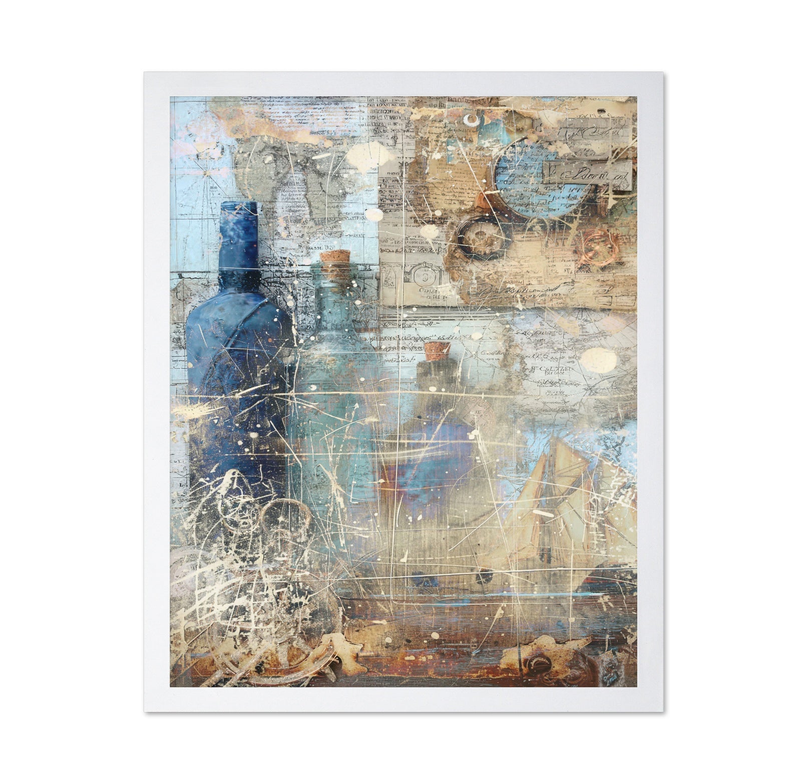 Nautical Bottle Collage