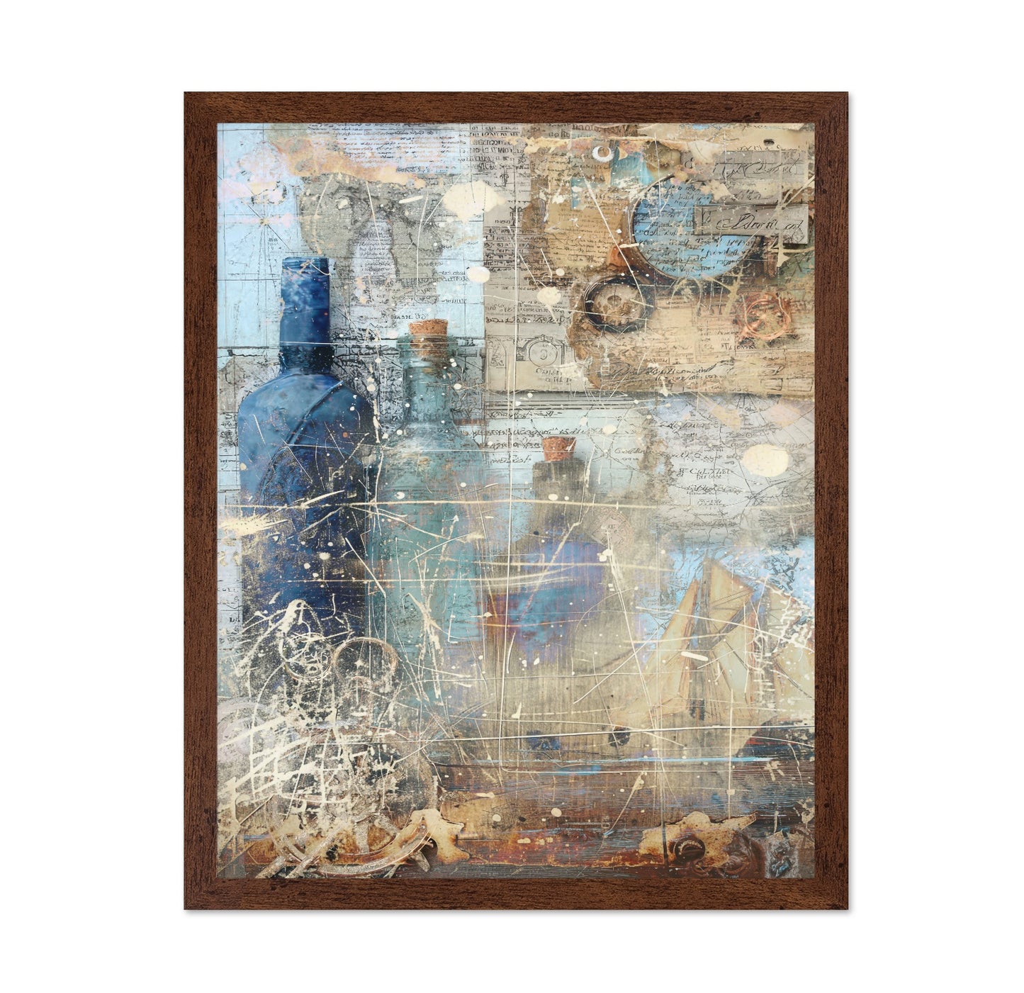 Nautical Bottle Collage