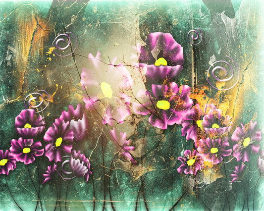Purple Floral Burst