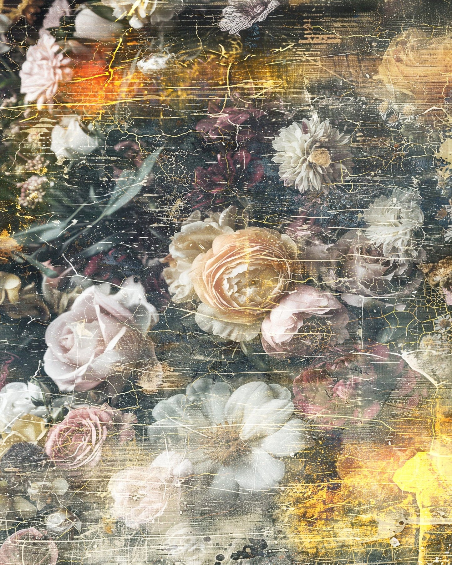 Vintage Floral Collage