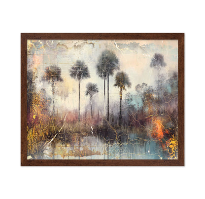 Palm Trees Mist Landscape