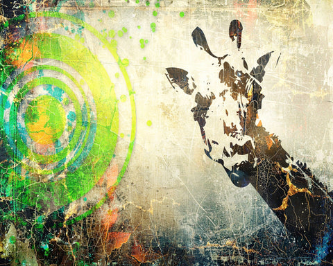 Abstract Giraffe Collage
