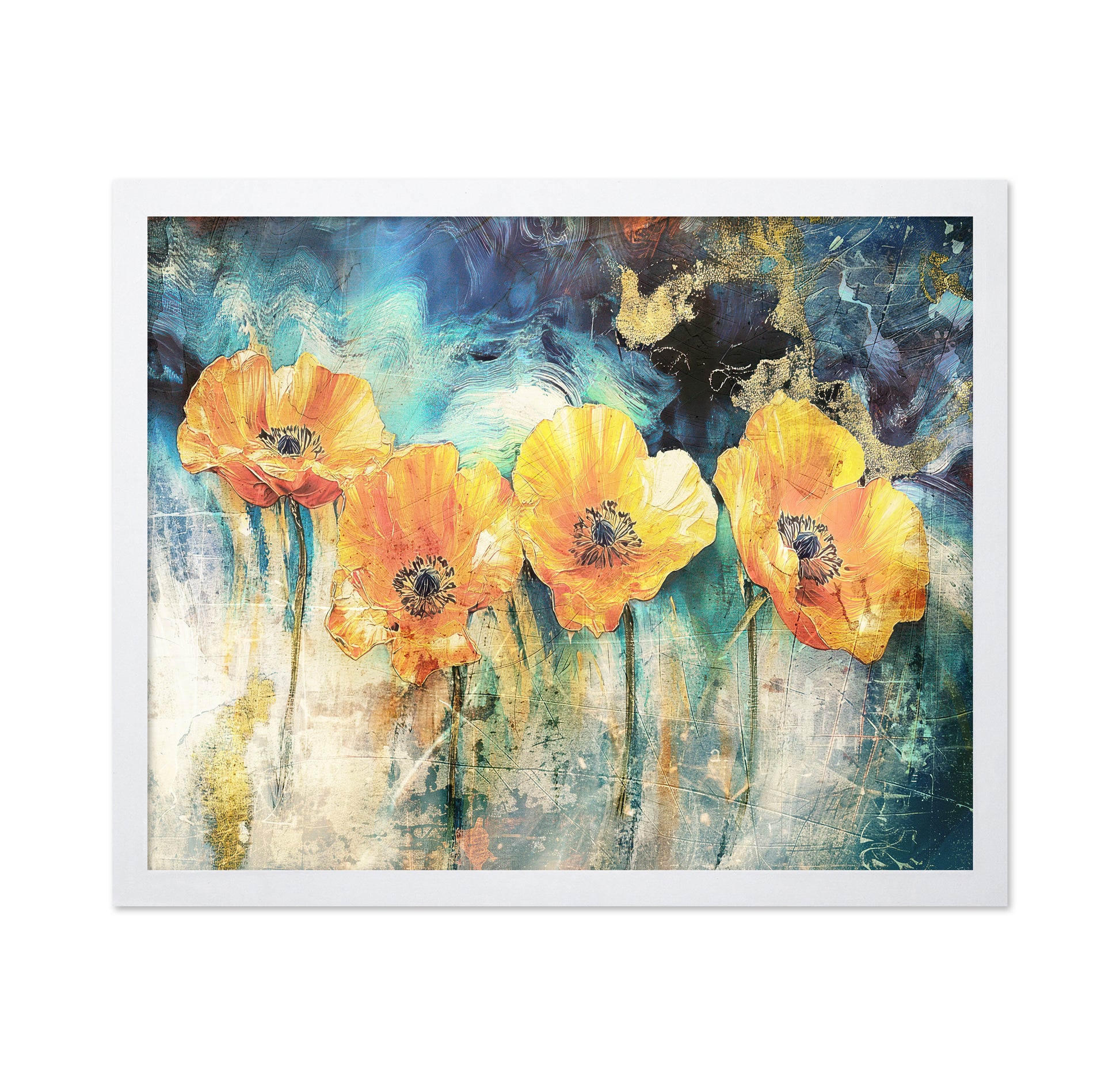 Golden Poppies Abstract