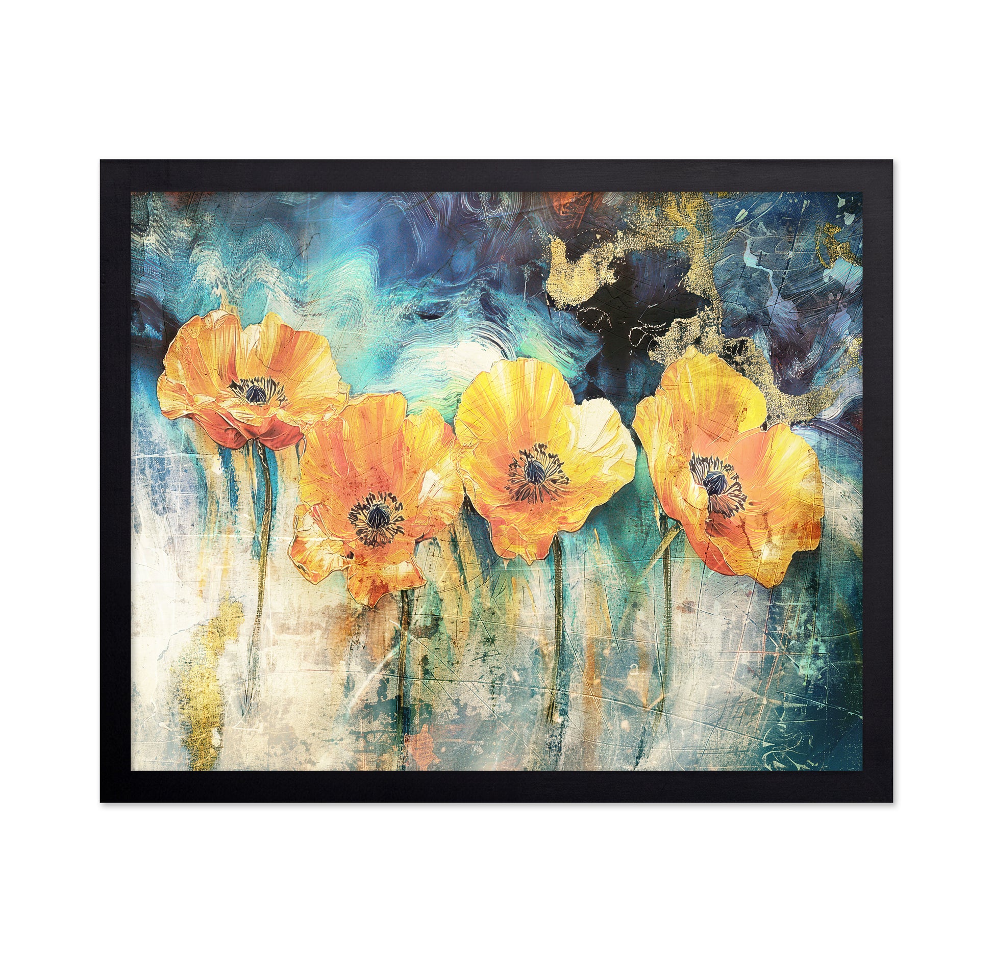 Golden Poppies Abstract