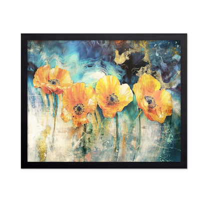 Golden Poppies Abstract