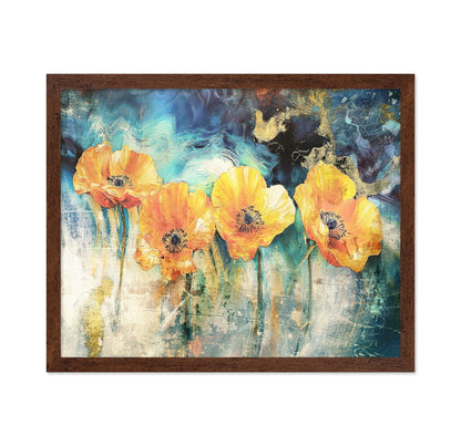 Golden Poppies Abstract