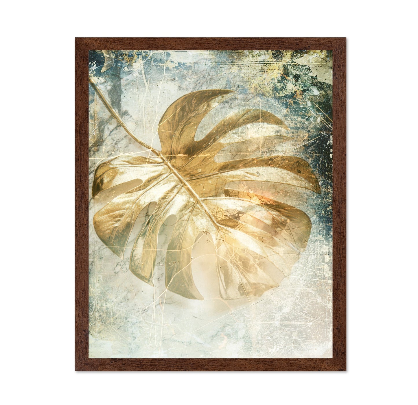 Golden Monstera Leaf