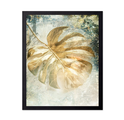 Golden Monstera Leaf